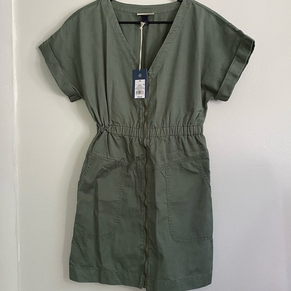 NWT Military Green Dress with Pockets Size XS